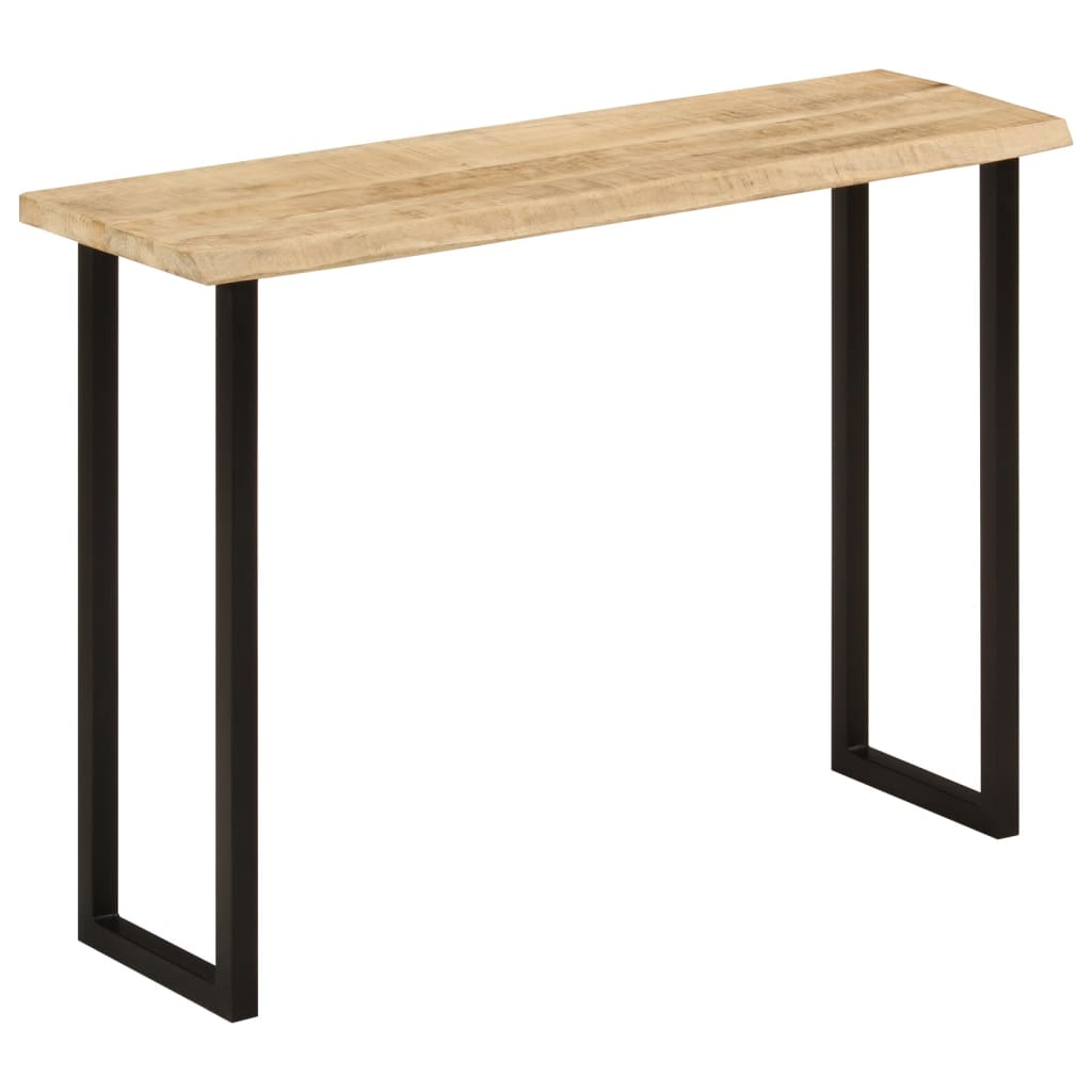 Τραπέζι Κονσόλα με Live Edge 105x33x76 εκ. Μασίφ Ξύλο Μάνγκο