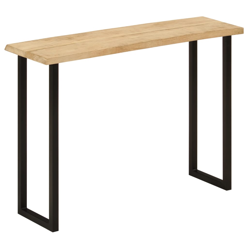 Τραπέζι Κονσόλα με Live Edge 105x33x76 εκ. Μασίφ Ξύλο Μάνγκο