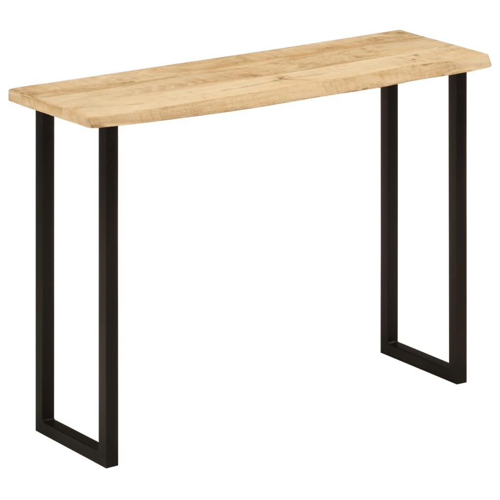 Τραπέζι Κονσόλα με Live Edge 105x33x76 εκ. Μασίφ Ξύλο Μάνγκο