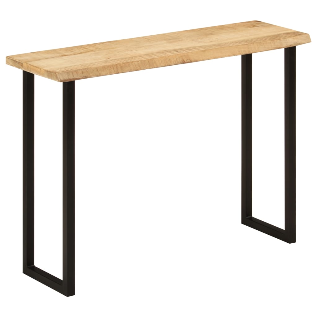 Τραπέζι Κονσόλα με Live Edge 105x33x76 εκ. Μασίφ Ξύλο Μάνγκο