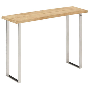 Τραπέζι Κονσόλα με Live Edge 105x33x76 εκ. Μασίφ Ξύλο Μάνγκο