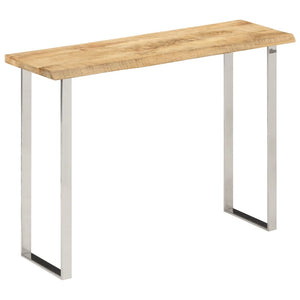 Τραπέζι Κονσόλα με Live Edge 105x33x76 εκ. Μασίφ Ξύλο Μάνγκο