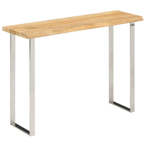 Τραπέζι Κονσόλα με Live Edge 105x33x76 εκ. Μασίφ Ξύλο Μάνγκο