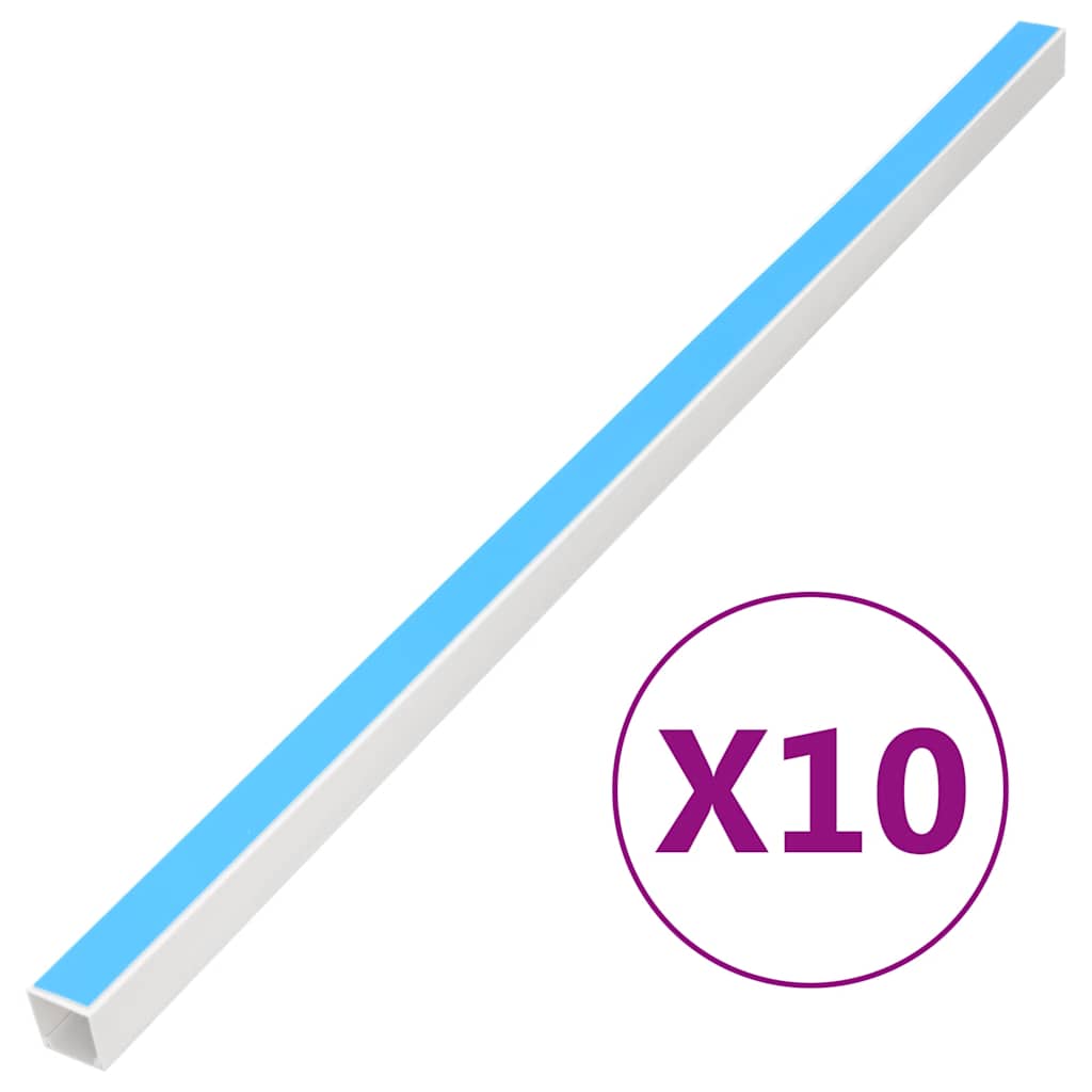Κανάλι Καλωδίων Αυτοκόλλητο 10 x 10 χιλ. 10 μ. από PVC - PAKOBAZAAR