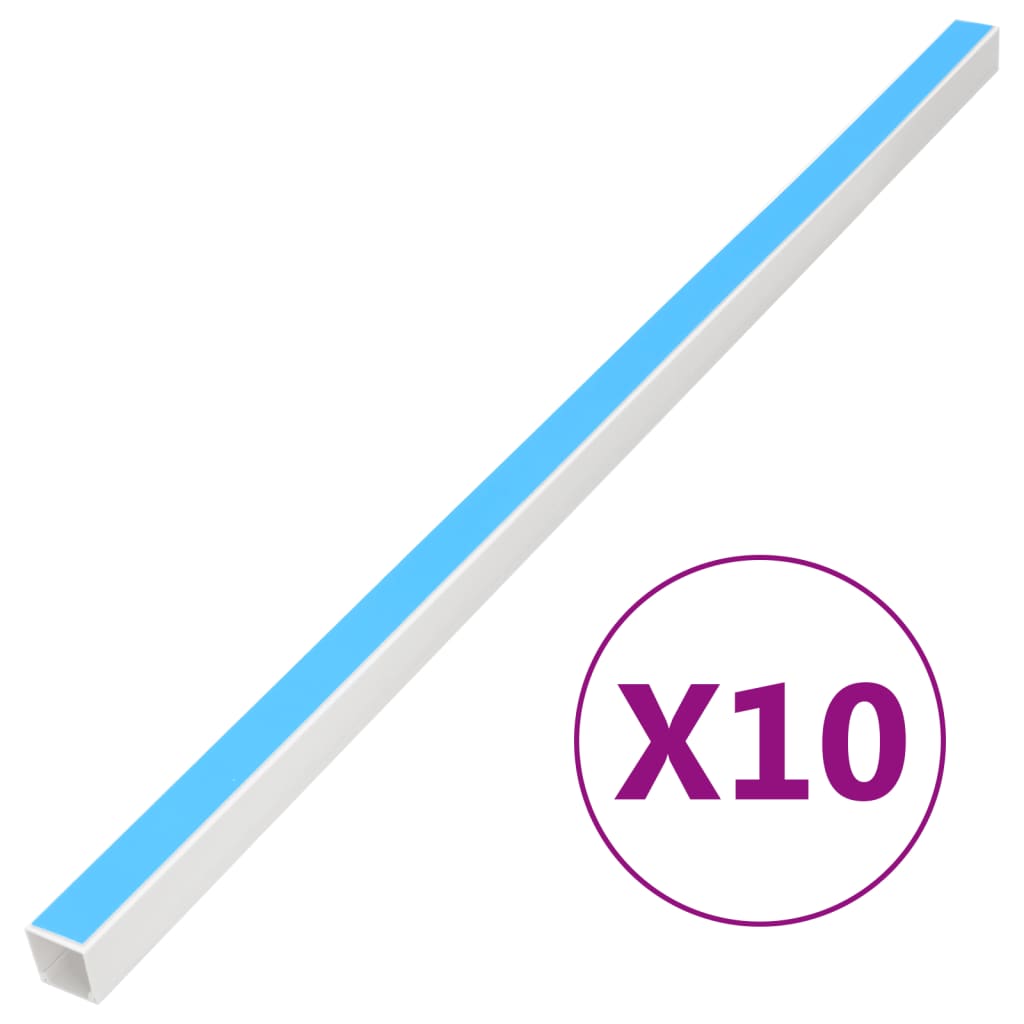 Κανάλι Καλωδίων Αυτοκόλλητο 20 x 10 χιλ. 10 μ. από PVC - PAKOBAZAAR