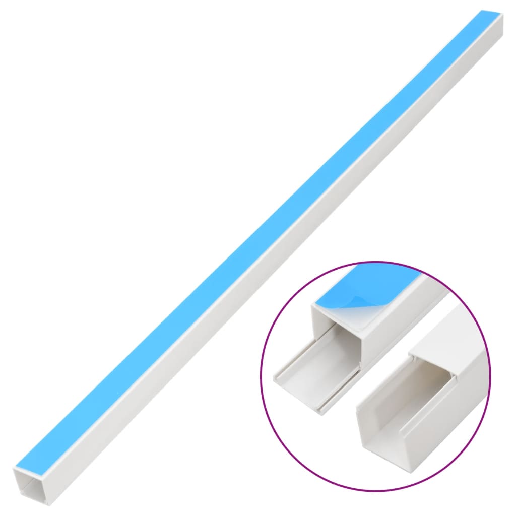Κανάλι Καλωδίων Αυτοκόλλητο 20 x 10 χιλ. 10 μ. από PVC - PAKOBAZAAR