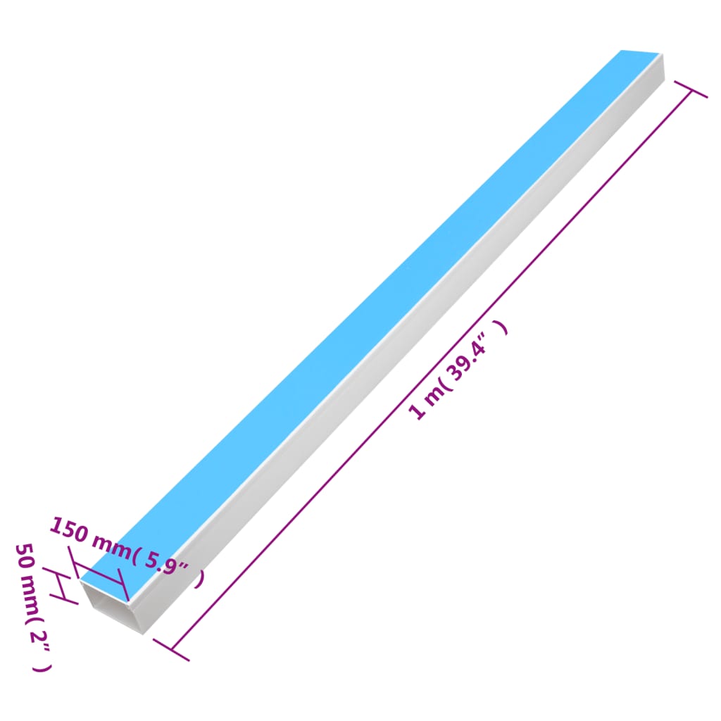 Κανάλι Καλωδίων Αυτοκόλλητο 150 x 50 χιλ. 10 μ. από PVC - PAKOBAZAAR