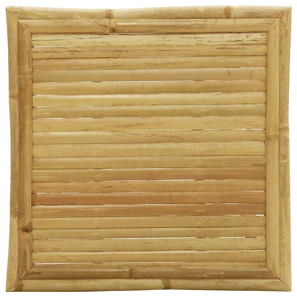 Καρέκλες Bistro Πτυσσόμενες 3 τεμ. Μπαμπού με Σκ.Γκρι Μαξιλάρια