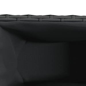 Ζαρντινιέρες Κήπου 2 Γλάστρες 2 τεμ Μαύρη 90x20x40εκ Συνθ Ρατάν