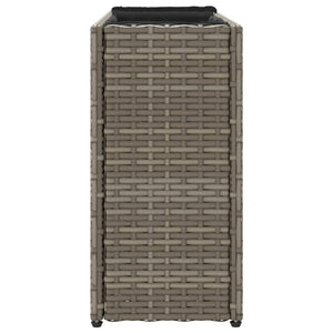 Ζαρντινιέρες Κήπου 2 Γλάστρες 2 τεμ Γκρι 90x20x40εκ. Συνθ Ρατάν