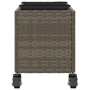 Ζαρντινιέρα Κήπου με Ρόδες 3 τεμ Γκρι 107x32x38 εκ. Συνθ Ρατάν