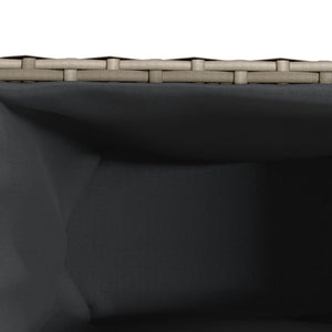 Ζαρντινιέρα Κήπου με Ρόδες 3 τεμ Γκρι 107x32x38 εκ. Συνθ Ρατάν