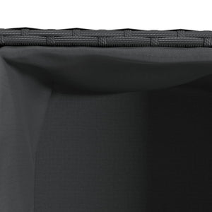 Ζαρντινιέρα Κήπου Μαύρη 72x30x32 εκ. Συνθ. Ρατάν με 2 Γλάστρες