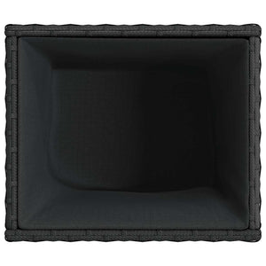 Ζαρντινιέρες Κήπου 2 τεμ. Μαύρη 36x30x32εκ. από Συνθετικό Ρατάν