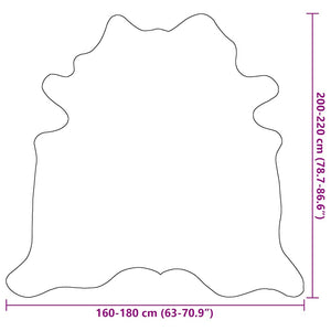 Χαλί Καφέ / Λευκό 180 x 220 εκ. από Γνήσιο Δέρμα Αγελάδας