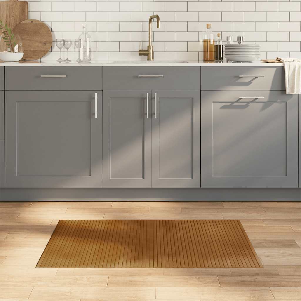 Χαλί Ορθογώνιο Καφέ 60 x 100 εκ. Μπαμπού