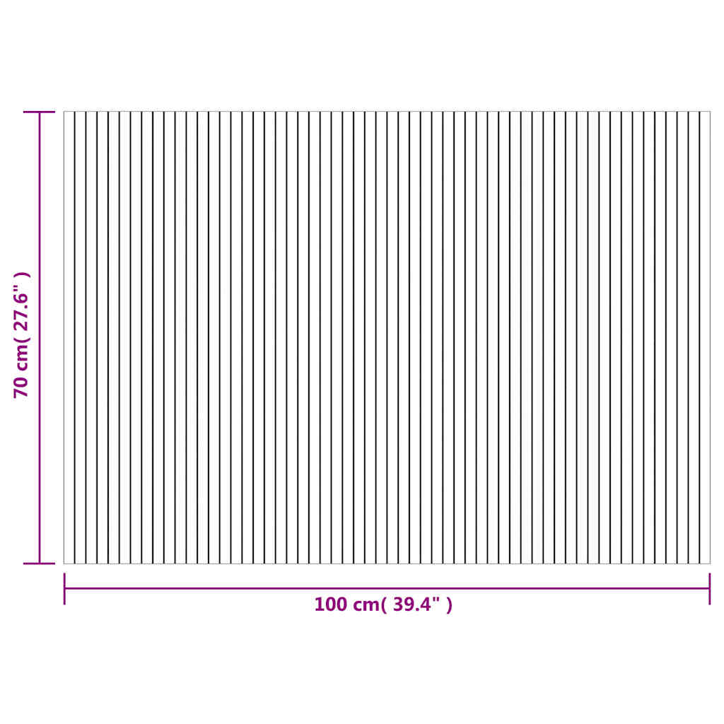 Χαλί Ορθογώνιο Καφέ 70 x 100 εκ. Μπαμπού