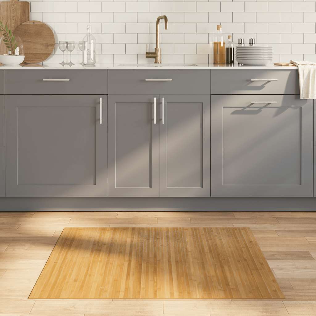 Χαλί Ορθογώνιο Φυσικό 80 x 100 εκ. Μπαμπού