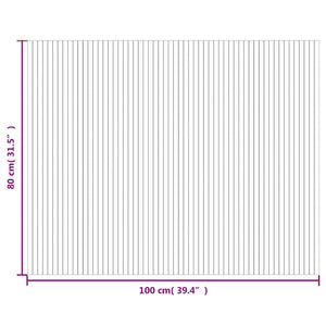 Χαλί Ορθογώνιο Καφέ 80 x 100 εκ. Μπαμπού