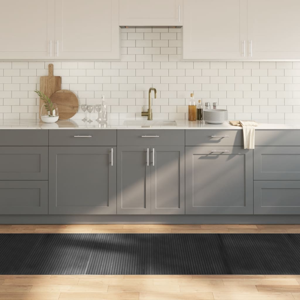 Χαλί Ορθογώνιο Γκρι 80 x 300 εκ. Μπαμπού