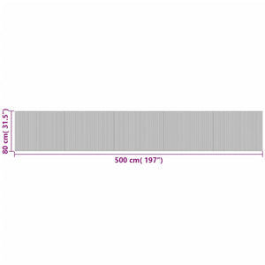 Χαλί Ορθογώνιο Μαύρο 80 x 500 εκ. Μπαμπού