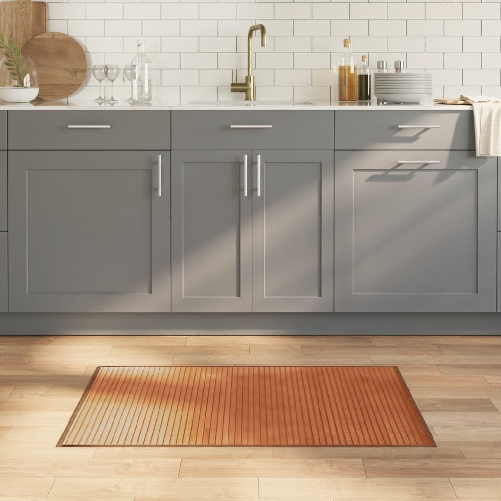 Χαλί Ορθογώνιο Καφέ 60 x 100 εκ. Μπαμπού