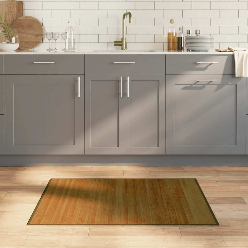 Χαλί Ορθογώνιο Καφέ 70 x 100 εκ. Μπαμπού - Pakobazaar