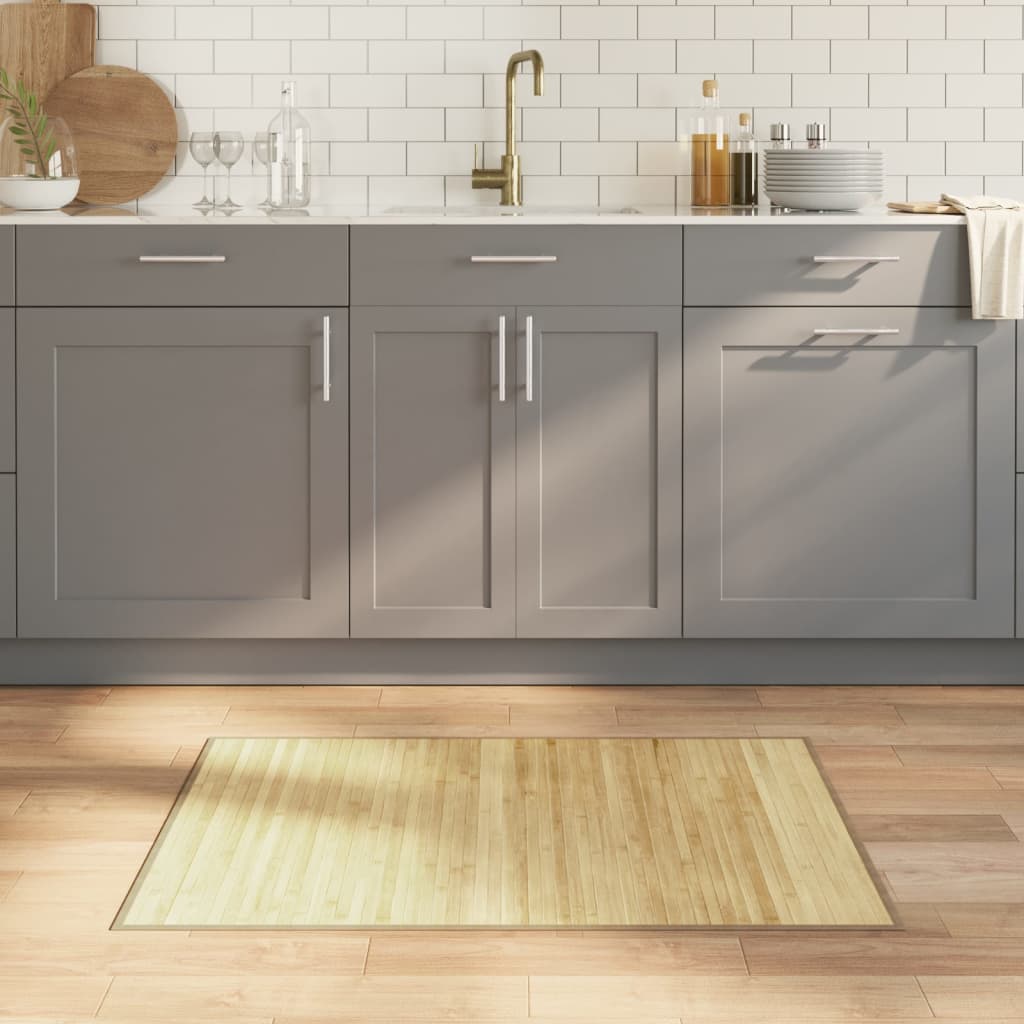 Χαλί Ορθογώνιο Ανοιχτό Φυσικό 70 x 100 εκ. Μπαμπού