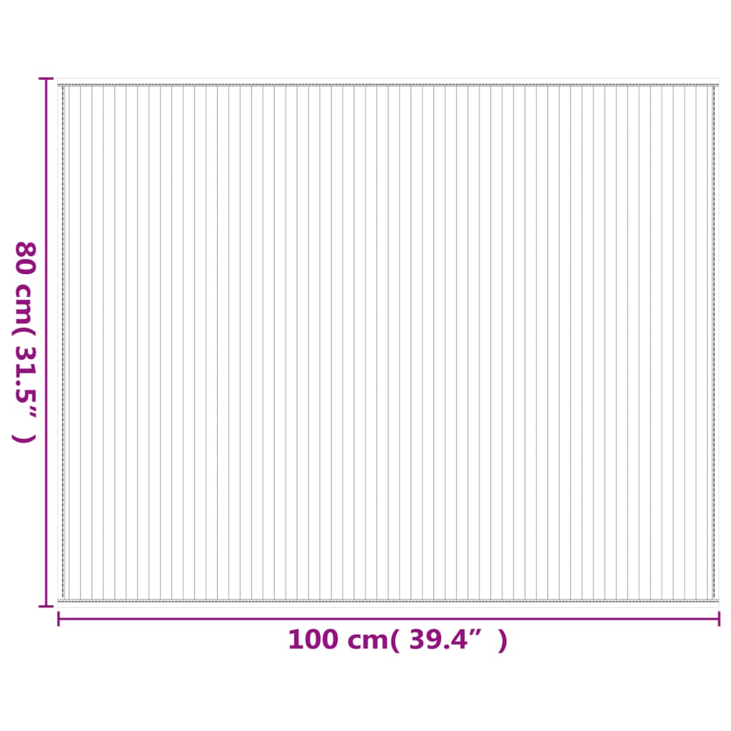 Χαλί Ορθογώνιο Μαύρο 80x100 εκ. από Μπαμπού - Pakobazaar