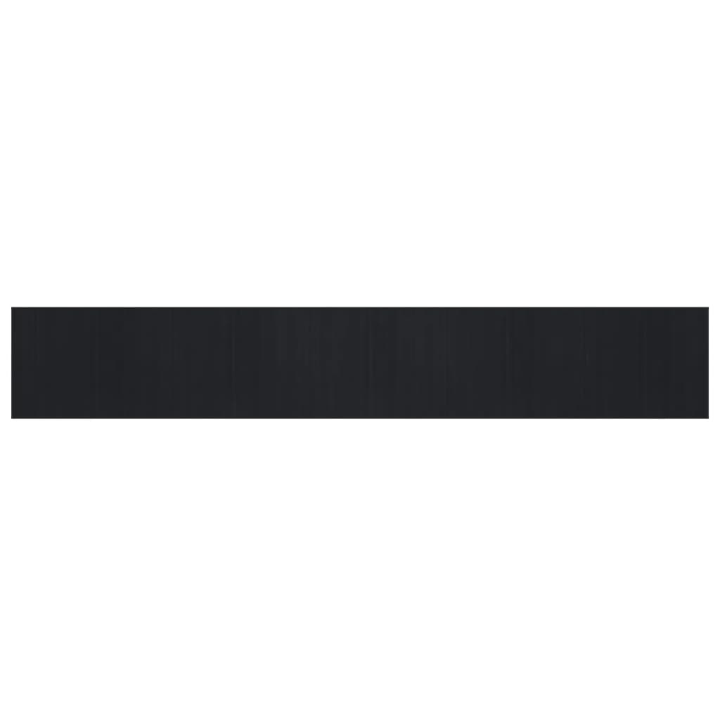 Χαλί Ορθογώνιο Μαύρο 80 x 500 εκ. Μπαμπού