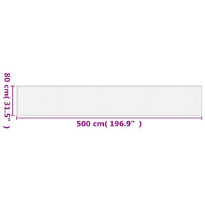 Χαλί Ορθογώνιο Καφέ 80 x 500 εκ. Μπαμπού