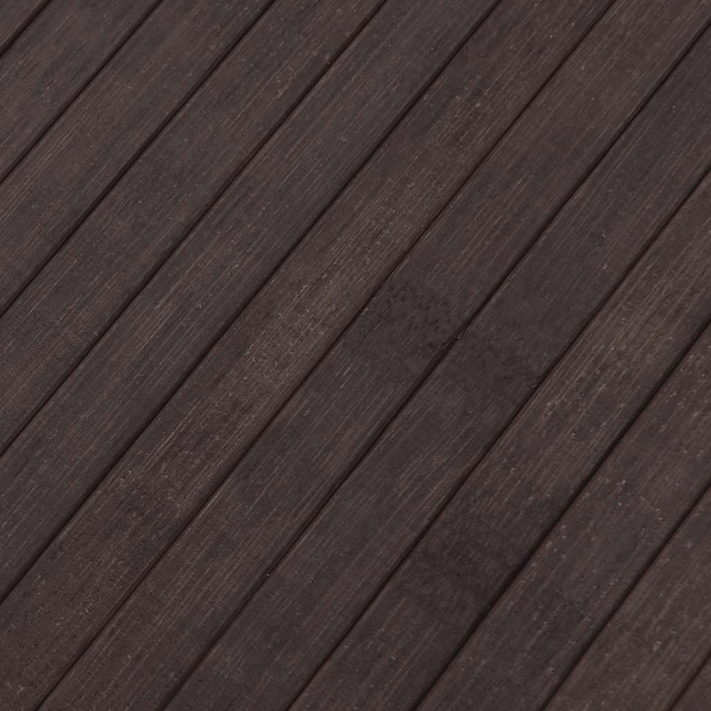 Χαλί Ορθογώνιο Σκούρο Καφέ 80 x 1000 εκ. Μπαμπού