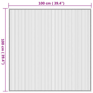 Χαλί Τετράγωνο Φυσικό 100 x 100 εκ. Μπαμπού - Pakobazaar