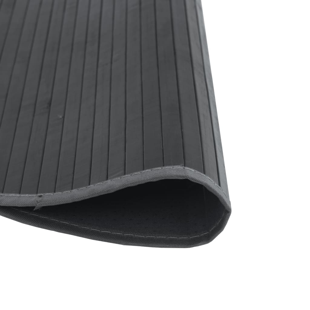 Χαλί Στρογγυλό Γκρι 80 εκ. Μπαμπού