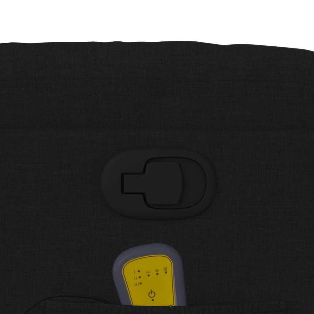 Πολυθρόνα Μασάζ Ανακλινόμενη Μαύρη Υφασμάτινη