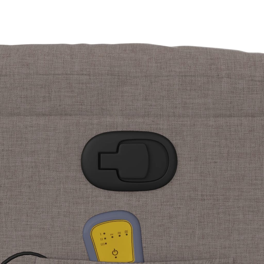 Πολυθρόνα Μασάζ Ανακλινόμενη Taupe Υφασμάτινη