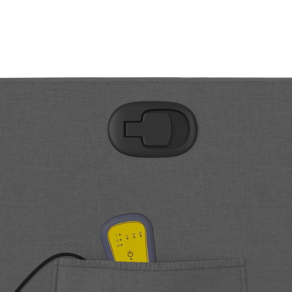 Πολυθρόνα Μασάζ Ανακλινόμενη Σκούρο Γκρι Υφασμάτινη - Pakobazaar