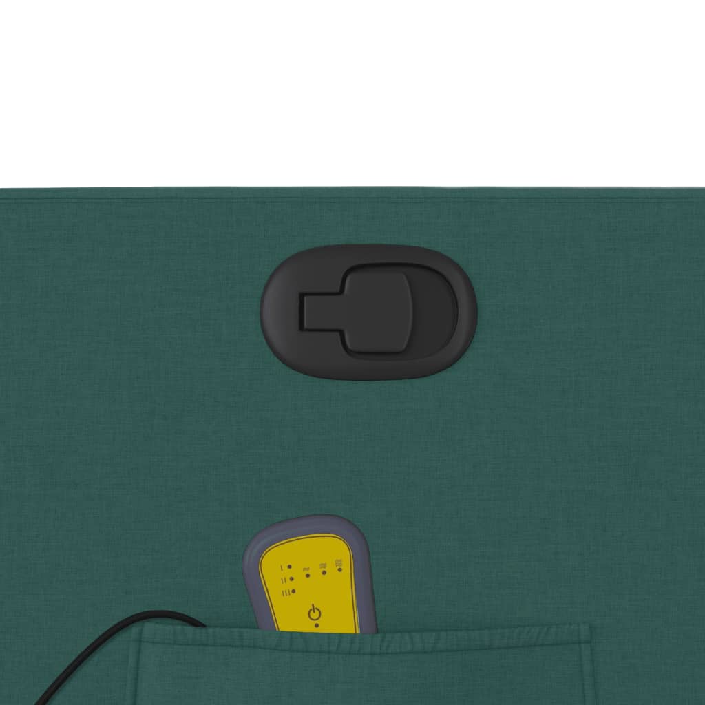 Πολυθρόνα Μασάζ Ανακλινόμενη Σκούρο Πράσινο Υφασμάτινη