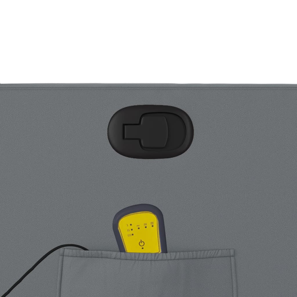 Πολυθρόνα Μασάζ Ανακλινόμενη Γκρι από Συνθετικό Δέρμα - Pakobazaar