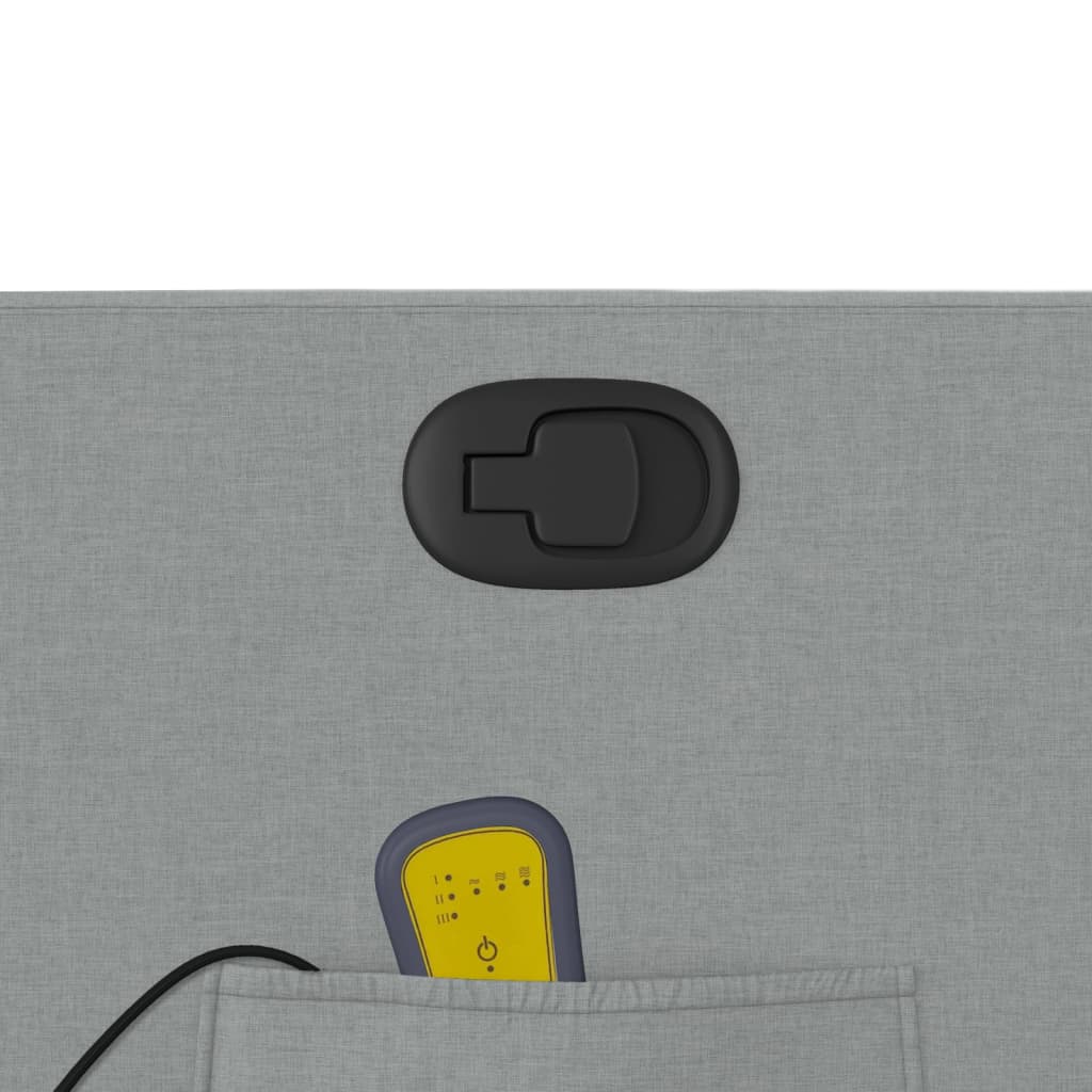 Πολυθρόνα Μασάζ Ανακλινόμενη Ανοιχτό Γκρι Υφασμάτινη