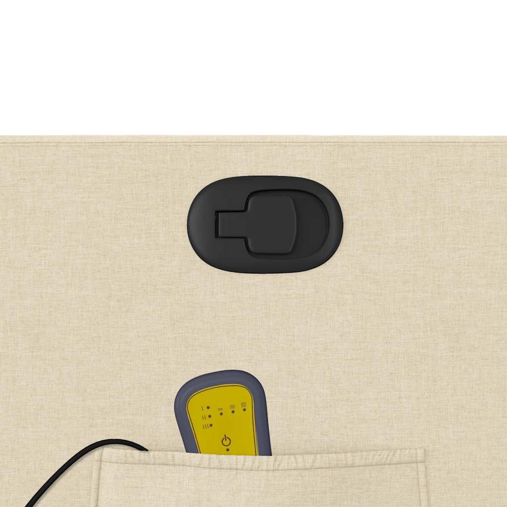 Πολυθρόνα Μασάζ Ανακλινόμενη Κρεμ Υφασμάτινη