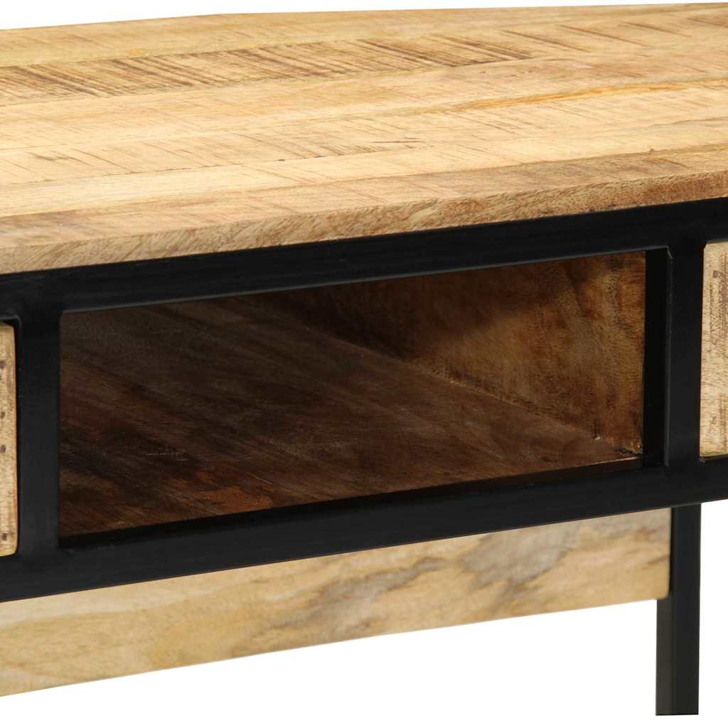 Γραφείο γραφής με ράφι Καφέ 100 x 50 x 75 cm Στερεό ξύλο μάνγκο