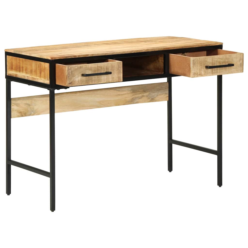 Γραφείο γραφής με ράφι Καφέ 100 x 50 x 75 cm Στερεό ξύλο μάνγκο