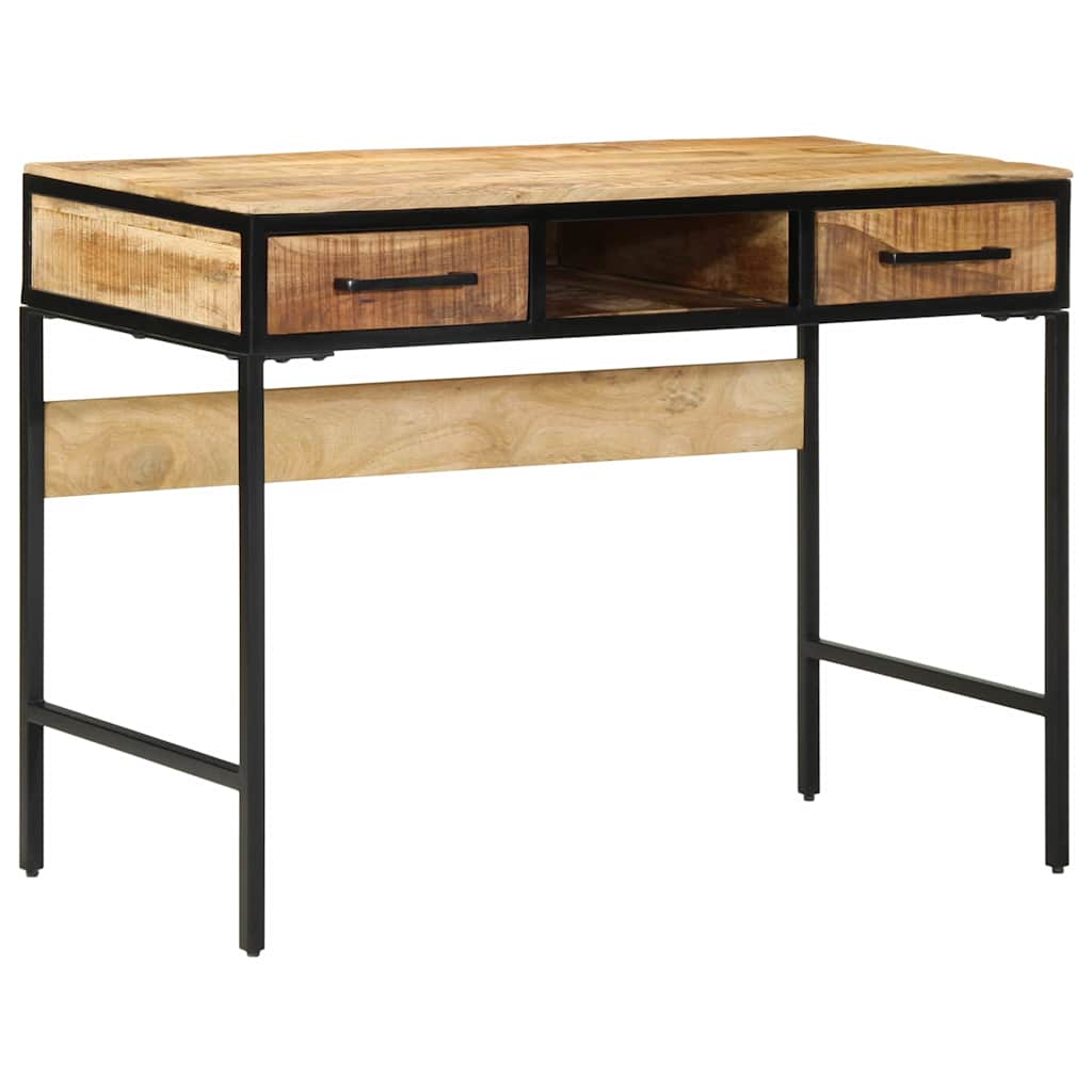 Γραφείο γραφής με ράφι Καφέ 100 x 50 x 75 cm Στερεό ξύλο μάνγκο