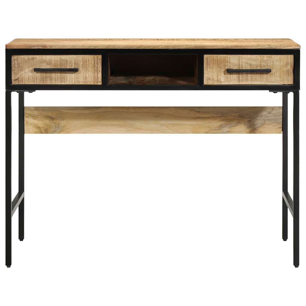 Γραφείο γραφής με ράφι Καφέ 100 x 50 x 75 cm Στερεό ξύλο μάνγκο
