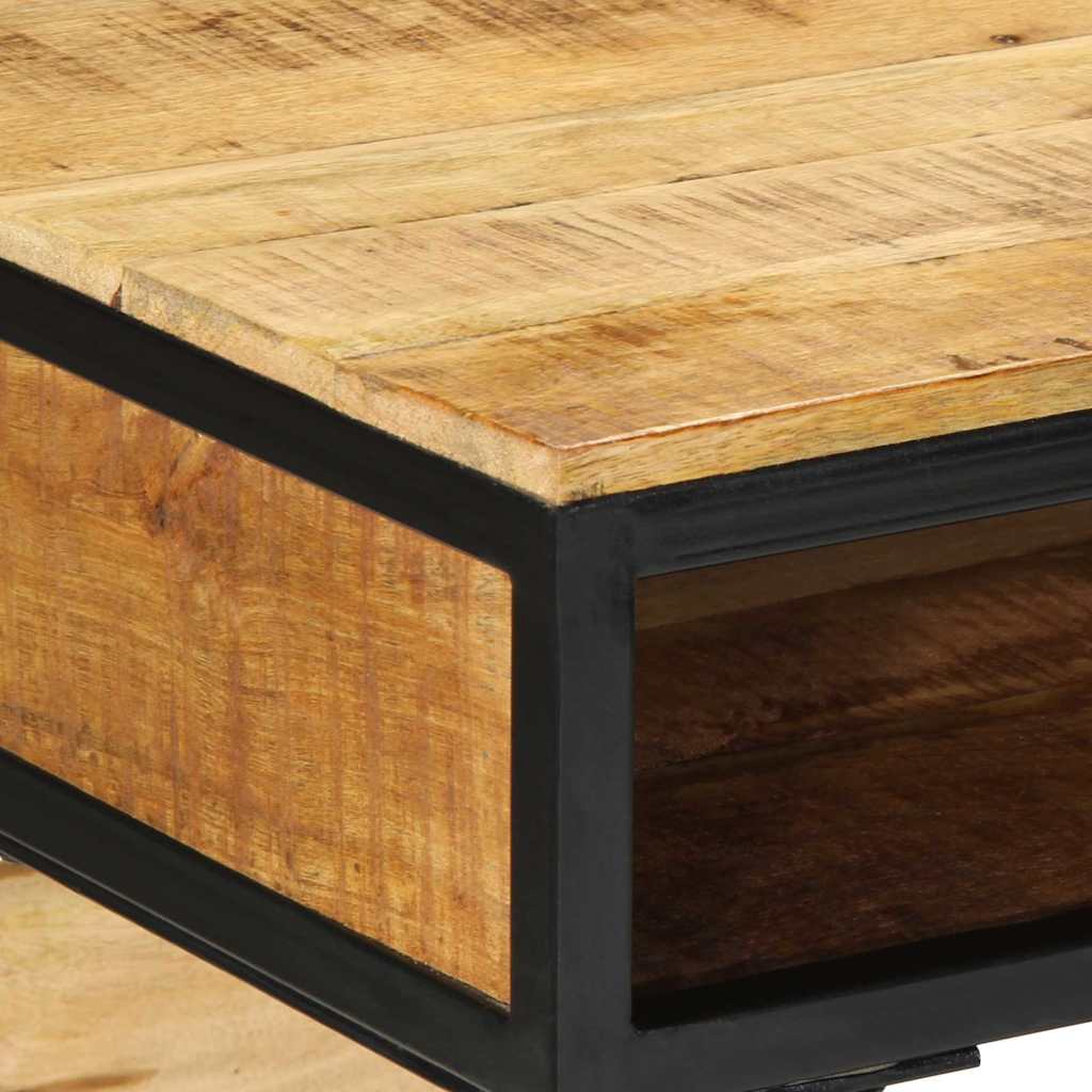 Γραφείο γραφής με ράφι Καφέ 80 x 50 x 75 cm Στερεό ξύλο μάνγκο - Pakobazaar