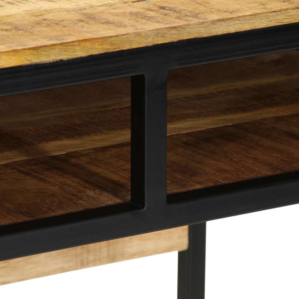 Γραφείο γραφής με ράφι Καφέ 80 x 50 x 75 cm Στερεό ξύλο μάνγκο - Pakobazaar