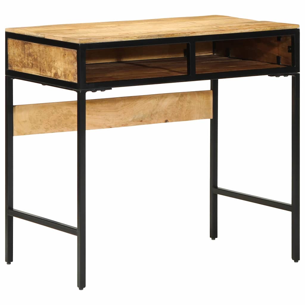 Γραφείο γραφής με ράφι Καφέ 80 x 50 x 75 cm Στερεό ξύλο μάνγκο - Pakobazaar