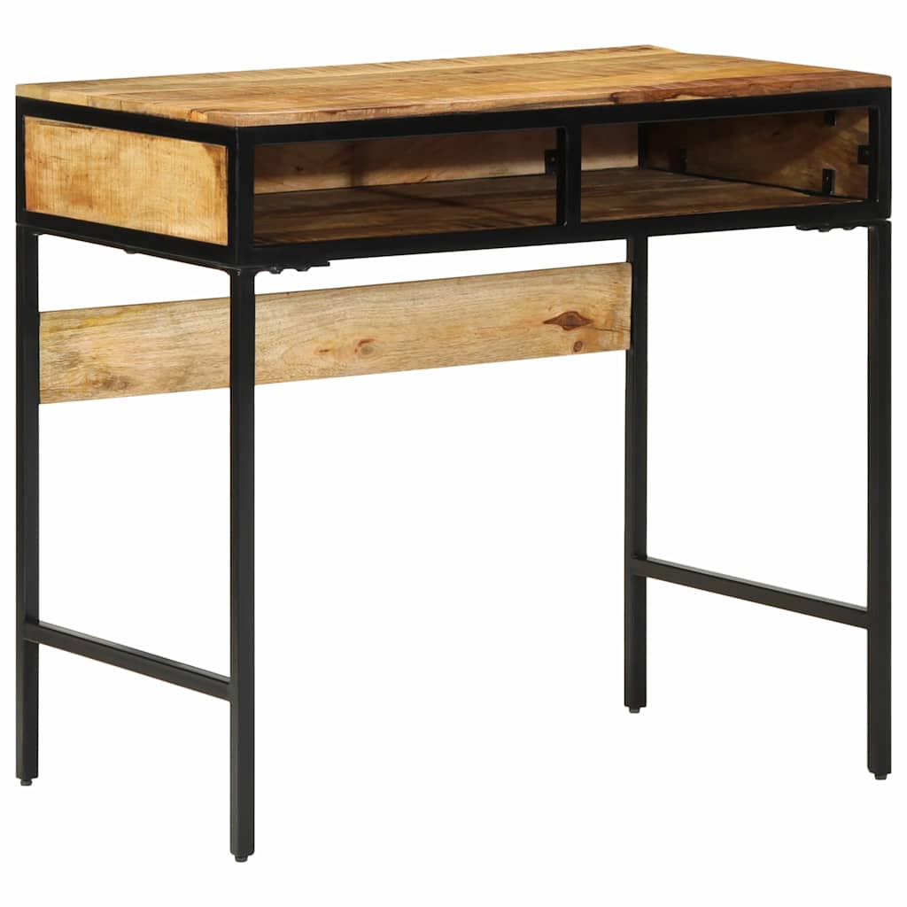 Γραφείο γραφής με ράφι Καφέ 80 x 50 x 75 cm Στερεό ξύλο μάνγκο - Pakobazaar