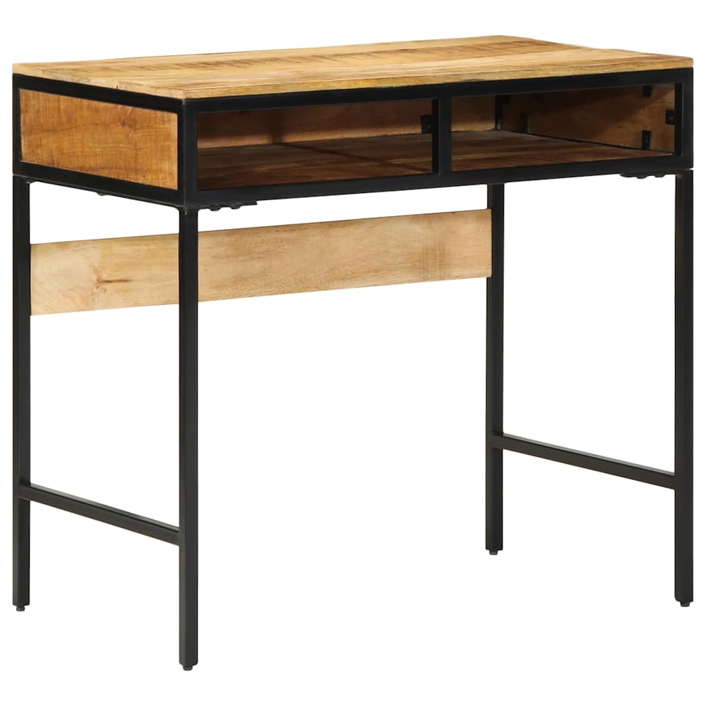 Γραφείο γραφής με ράφι Καφέ 80 x 50 x 75 cm Στερεό ξύλο μάνγκο - Pakobazaar